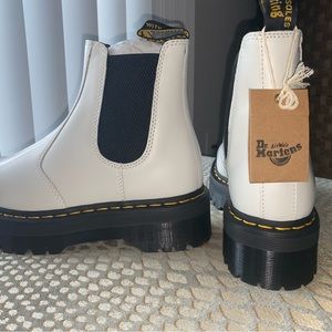 Dr. Martens White Quad 2976 Platform Chelsea Boots